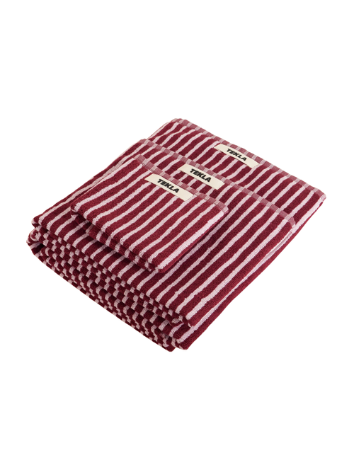 Striped Organic Cotton-Terry Towels, Set of 3