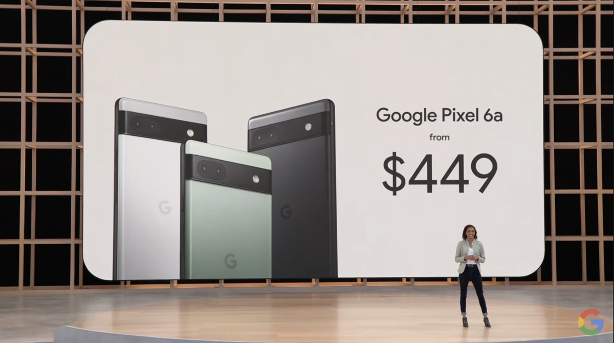 Google&amp;#039;s Pixel 6a revealed on stage at Google I/O 22