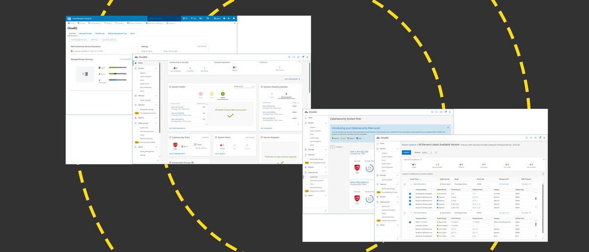 The Dell CloudIQ interfaces on the ITPro background