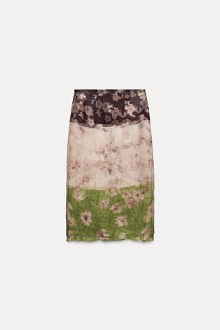 Printed Organza Skirt Zw Collection