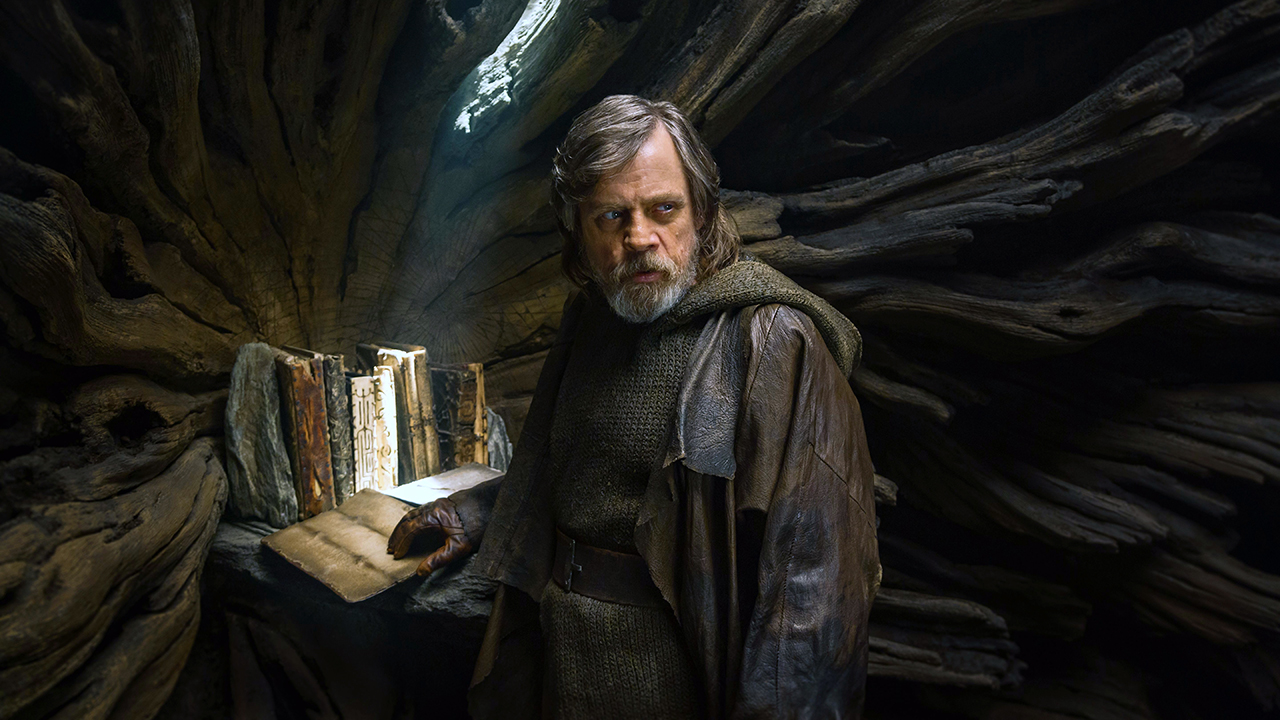 Luke Skywalker and the sacred Jedi texts in Star Wars: The Last Jedi.
