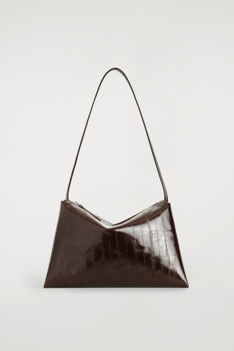 COS Pavilion Shoulder Bag - Eel-Effect Leather