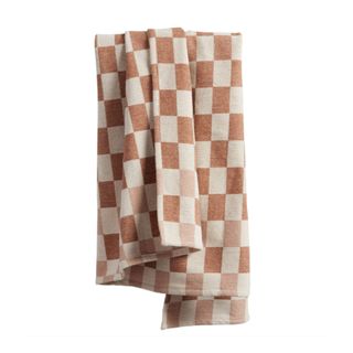 Beige checkered blanket
