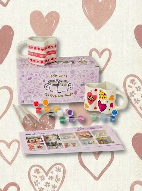 Heart-Shaped Mug Painting Kit