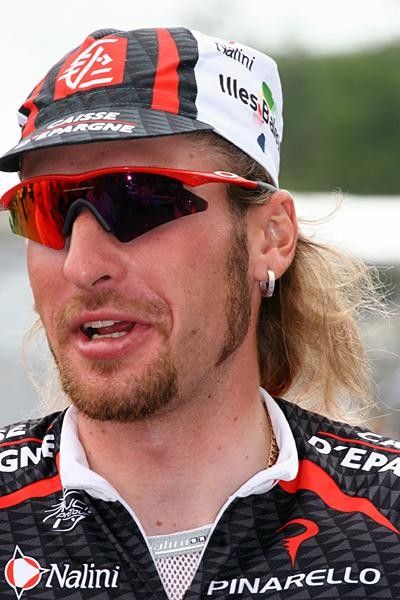 Vladimir Karpets hopes his mullet won't slow him down in the mountains.