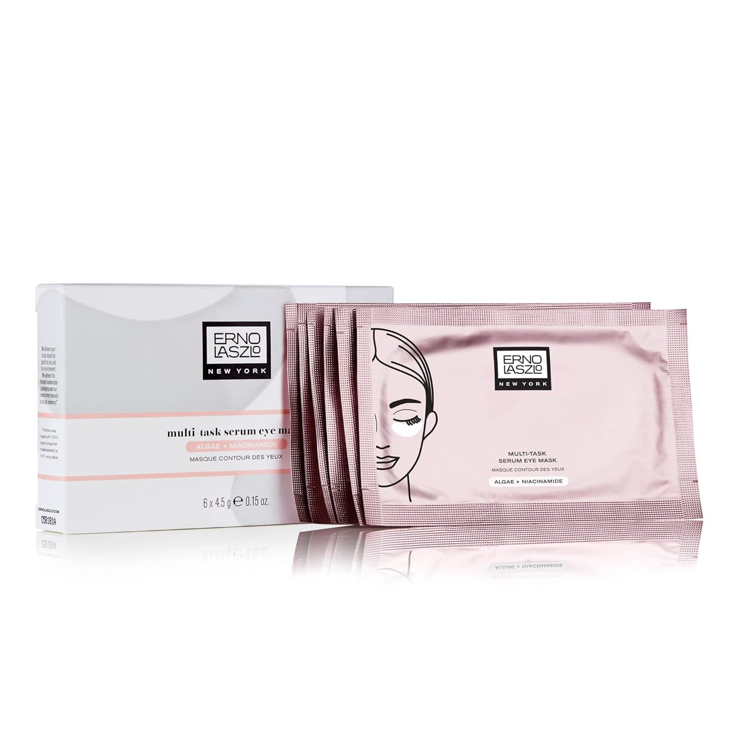 Erno Laszlo Multi-Task Serum Under Eye Mask, Hydrate and Nourish, Under-Eye Patches Improve Puffiness, Fine Lines and Dark Circles, Set of 6 Masks, 0.15 Fl Oz Each - Wrinkle Patches