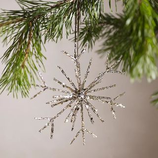 silver snowflake Christmas tree decoration