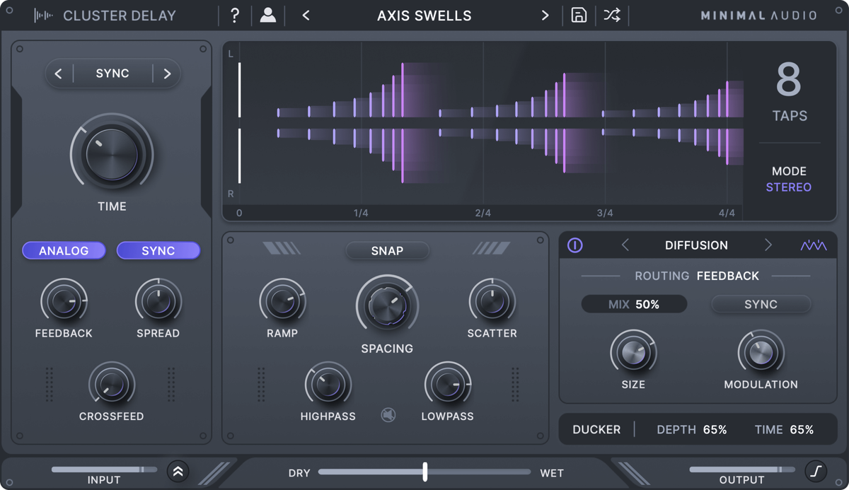 Minimal Audio releases Cluster Delay, a multitap delay designer with