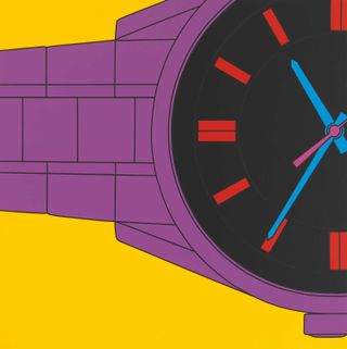 Untitled (watch fragment yellow), by Michael Craig Martin, 2018