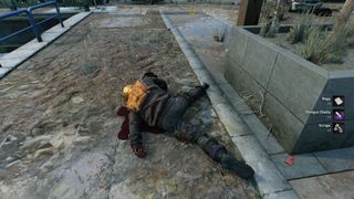 Scavenging shotgun ammo from a fallen Renegade in Dying Light 2
