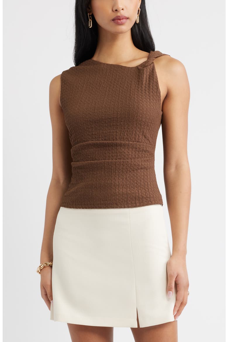 Twisted Shoulder Textured Tank