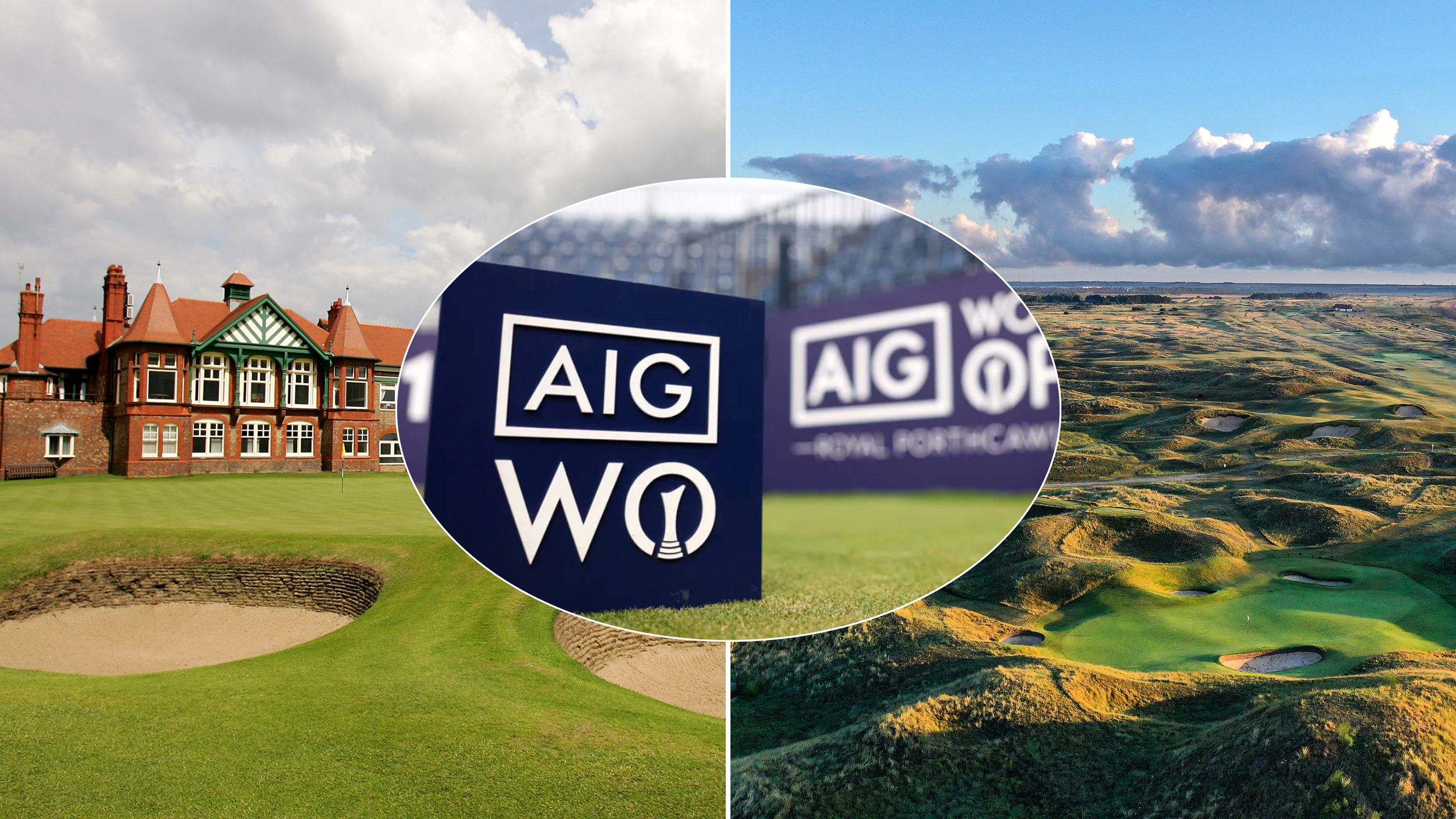 Two links courses and an AIG Women&#039;s Open tee marker
