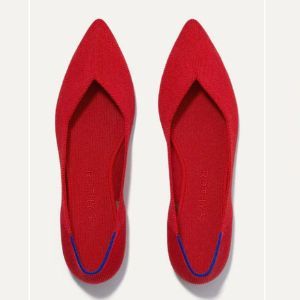 pointed red flats