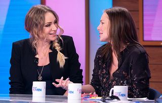 Editorial use only Mandatory Credit: Photo by S Meddle/ITV/REX/Shutterstock (10107792aj) Rita Simons and Samantha Womack 'Loose Women' TV show, London, UK - 15 Feb 2019 CELEB GUEST: Samantha Womack on life after Eastenders and her dramatic new role! Actor Samantha Womack is best known for playing Ronnie Mitchell in Eastenders. Her death by drowning on EastEnders in January last year drew an audience of nine million and caused an outcry from viewers mourning. Now she is starring as the lead character in the stage version of The Girl on The Train, based on the best selling book by Paula Hawkins and will be telling us all about tackling the difficult role as well as what life after Eastenders is like. SHHH! SURPRISE GUEST: Ronnie and Roxy reunited! Sam has NO IDEA that today she will be joined by her on-screen sister and off-screen best pal Rita Simons a.k.a. Roxy Mitchell in a surprise soapy reunion! Expect some laughter and tears as they're reunited on-screen for the first time since their soap exit.