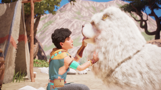 The Legend of Baboo - Sepehr pets his giant fluffy dog, Baboo.