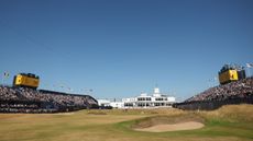 A general view of the 18th hole at Royal Birkdale during round four of The Open in 2026