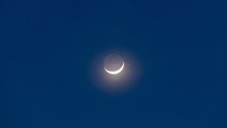 Earthshine on moon