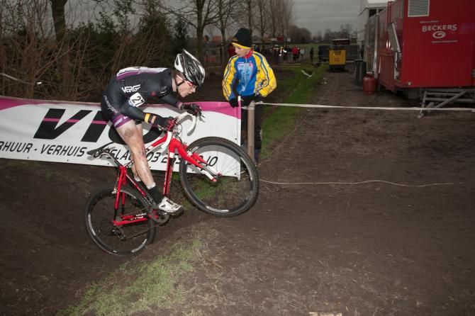 Austin Vincent negotiates one of the ditch crossings at Loenhout.