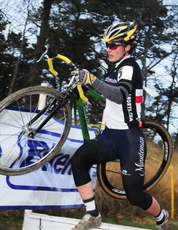 Andrea Smith (Minuteman Road Club) running the barriers