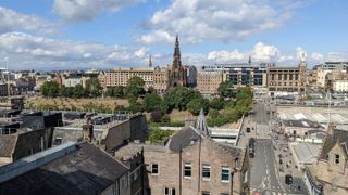 Amazing views over the New Town, Princes Street and the Scott Monument