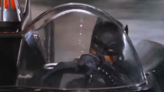 Batman in the Bat-Mobile in Batman.