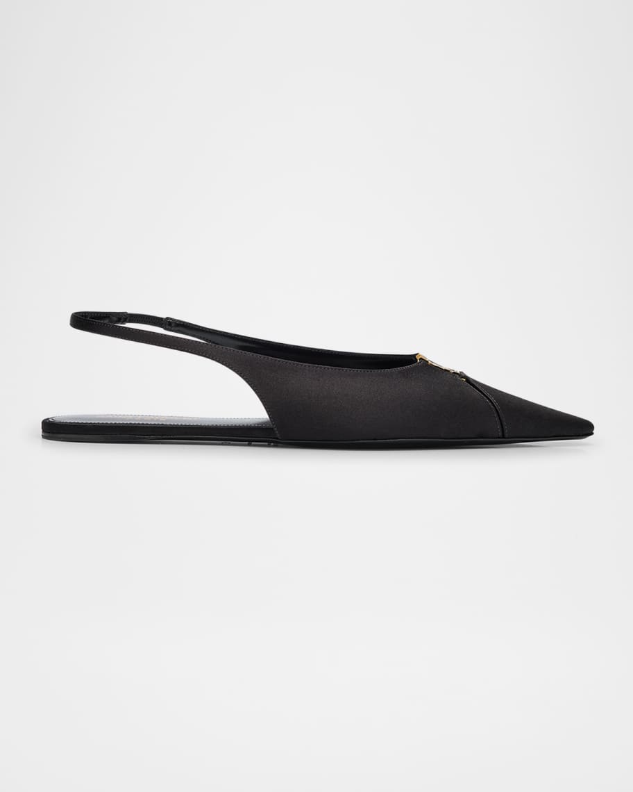 Babylone Satin Slingback Ballerina Flats