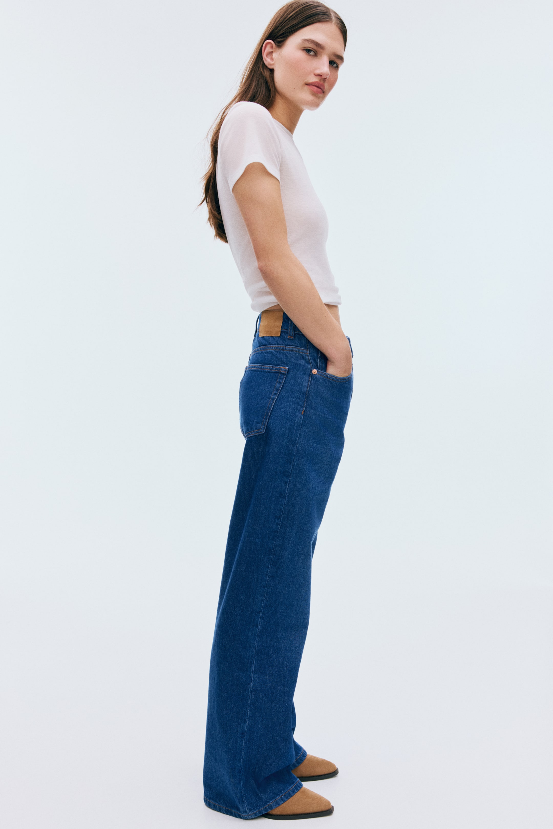 Wide High Jeans - Pale Denim Blue