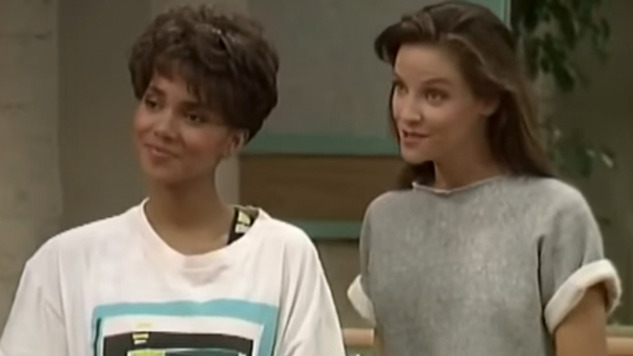 Halle Berry and another cast member of Living Dolls