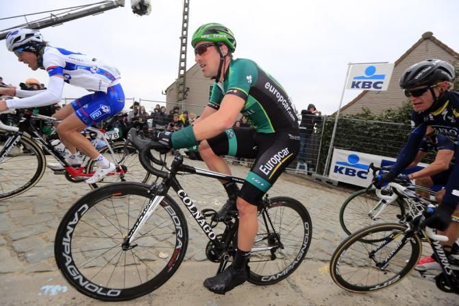 S&eacute;bastien Turgot (Team Europcar) en route to an 8th place finish at the Tour of Flanders