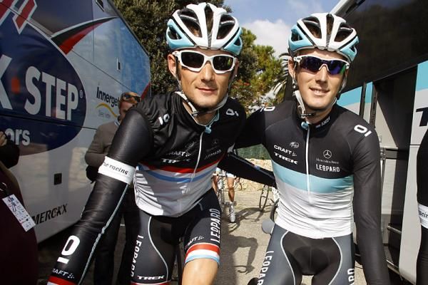Brothers and Leopard Trek teammates Fr&auml;nk and Andy Schleck.