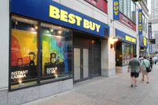 Best Buy store front in New York City.