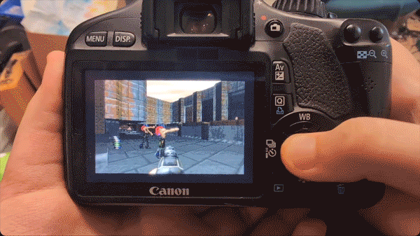 Doom running via Magic Lantern on a Canon EOS 550D