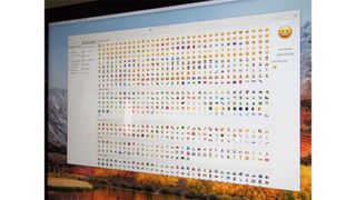 How to use emoji on your Mac with all the emoji displayed on a screenshot.