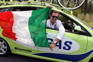 Mario Cipollini in the Liquigas car