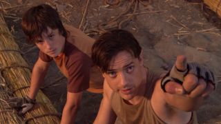 Brendan Fraser and Josh Hutcherson in Journey to the Center of the Earth