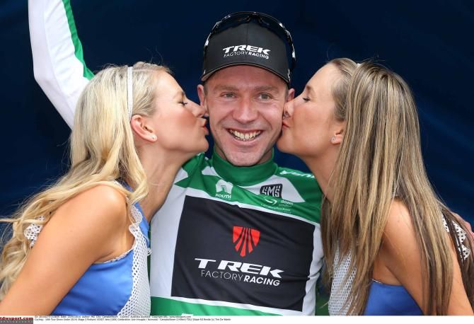 Jens Voigt (Trek Factory Racing) on the podium.