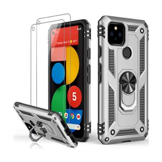 LUMARKE Google Pixel 5 Case with Glass Screen Protector