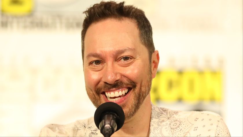 Sam Riegel during SDCC&#039;s The Mighty Nein and The Legend of Vox Machina cast panel
