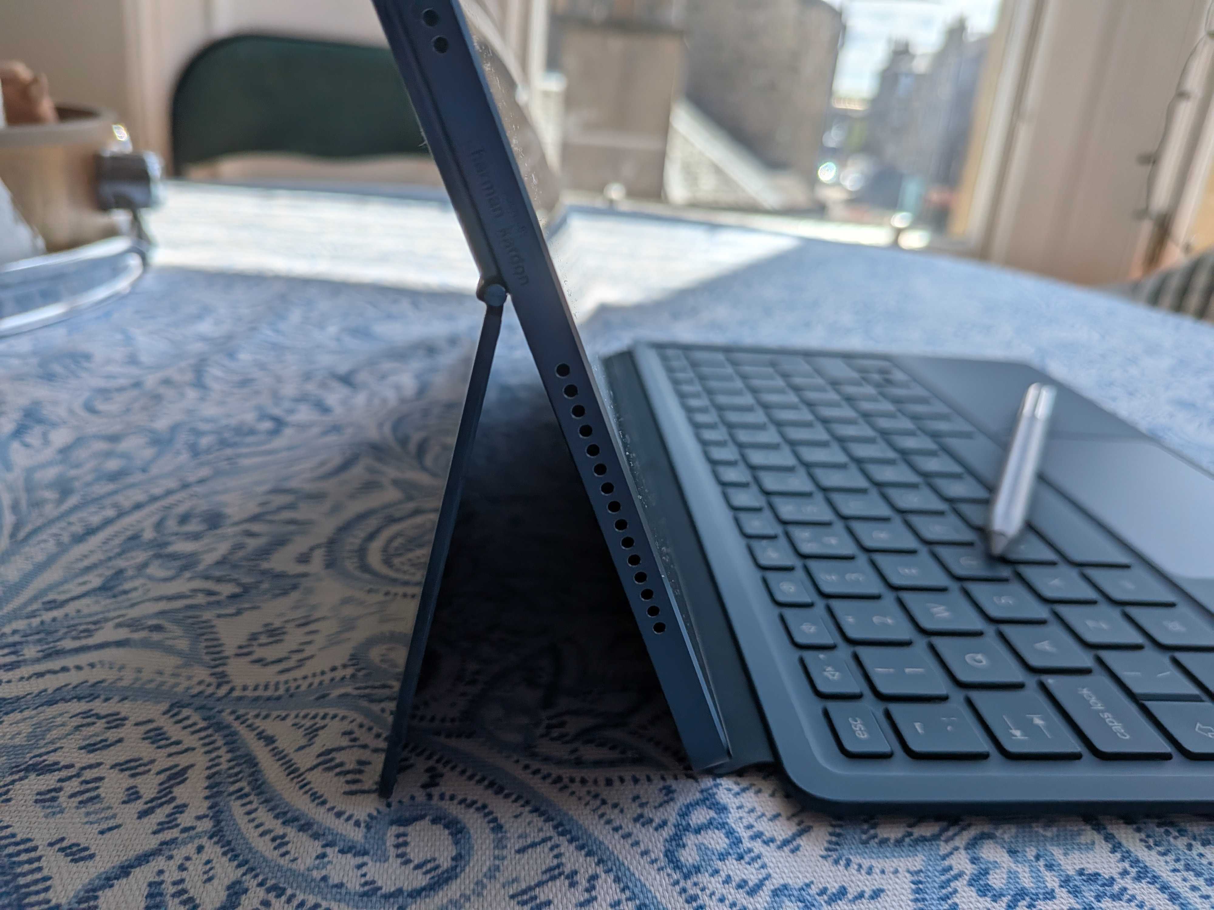 A Lenovo Yoga Tab Plus on a table