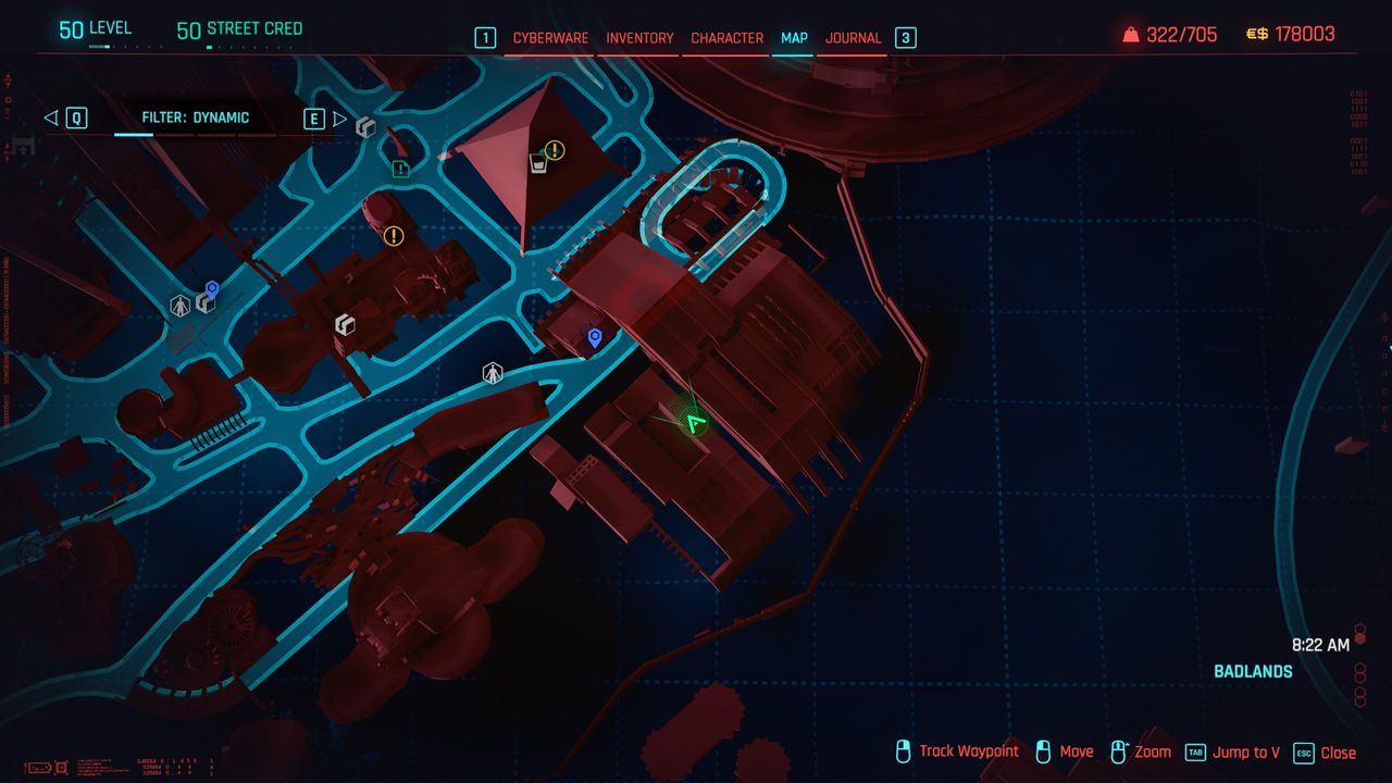 Cyberpunk 2077 Restricted Data Terminal location in Luxor High Wellness Spa