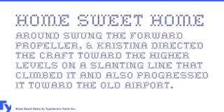 Free pixel fonts: Home Sweet Home