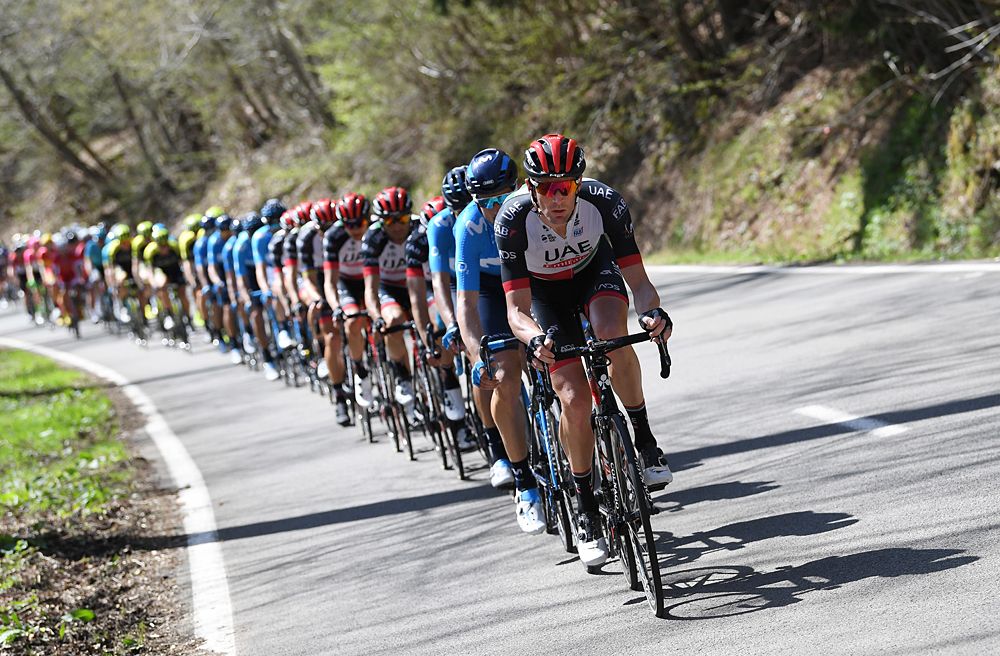UAE Team Emirates leads the field at Fleche Wallonne