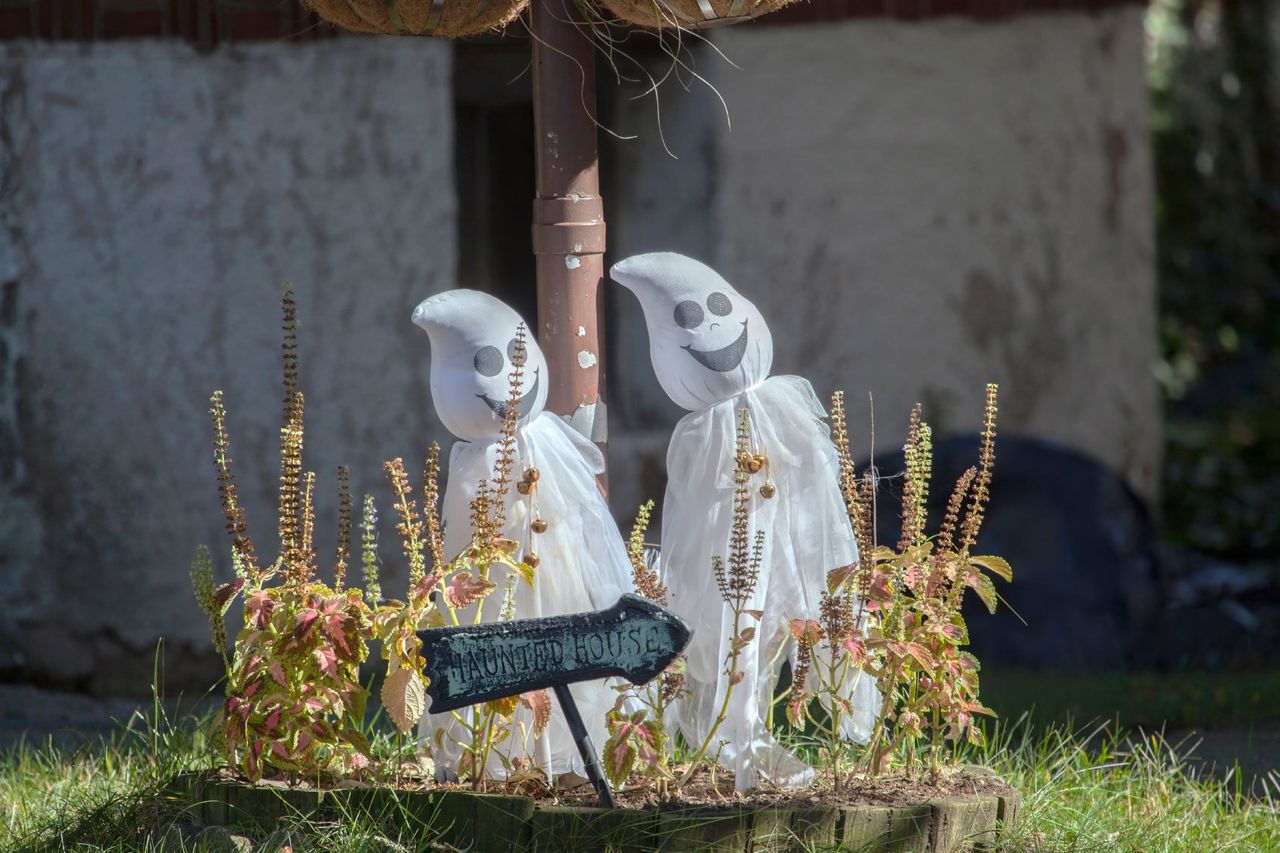 Halloween Decor In The Garden