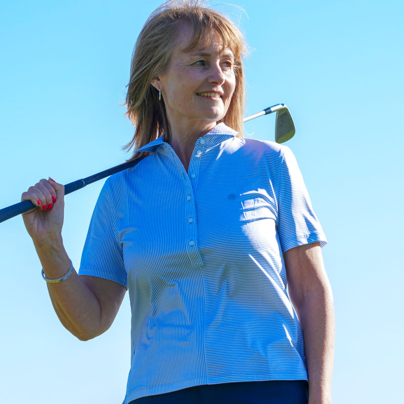 G/FORE Mix Stripe Polo