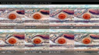 NASA's Hubble Telescope captures Jupiter's Great Red Spot acting like a "giant stress ball"