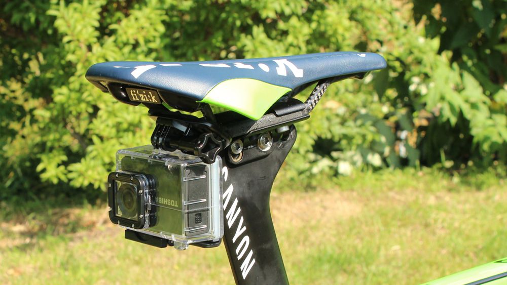 While GoPros are ubiquitous as this year's Tour, Toshiba is Movistar's sponsor