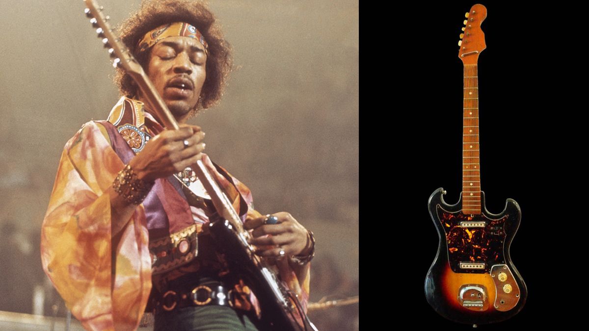 jimi hendrix on the guitar