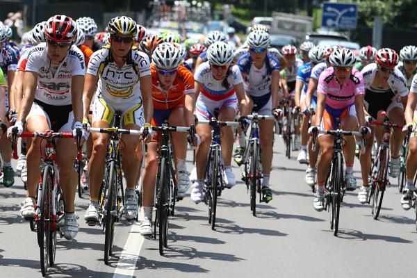 The bunch was in no rush to catch the three breakway riders.