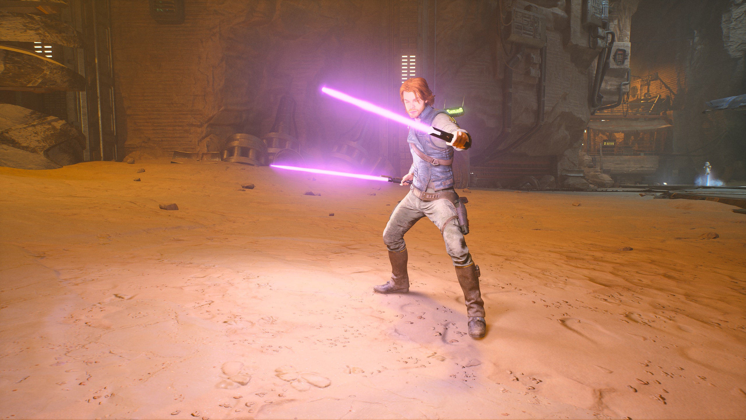 Star Wars Jedi: Survivor, стойка со световым мечом, двойное владение