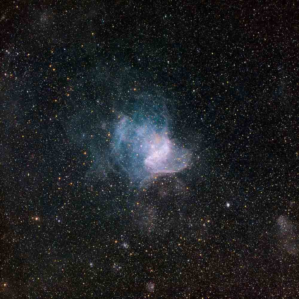 Baby Stars Illuminate Web of Glowing Gas